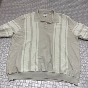 MAX N CHESTER light green Racing Striped Sweater Polo size xxl